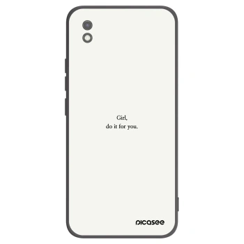 Picasee silikonowe czarne etui na Xiaomi Redmi 9AT - Girl, do it for you