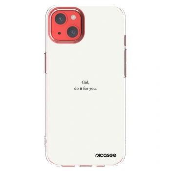 Picasee silikonowe przeźroczyste etui na Apple iPhone 13 - Girl, do it for you