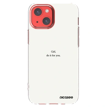 Picasee silikonowe przeźroczyste etui na Apple iPhone 13 mini - Girl, do it for you