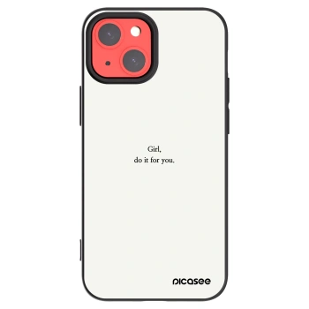 Picasee silikonowe czarne etui na Apple iPhone 13 mini - Girl, do it for you