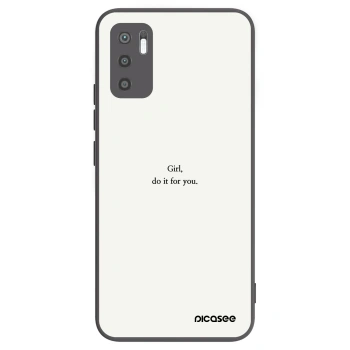 Picasee silikonowe czarne etui na Xiaomi Redmi Note 10 5G - Girl, do it for you