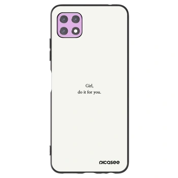 Picasee silikonowe czarne etui na Samsung Galaxy A22 A226B 5G - Girl, do it for you