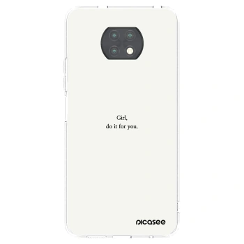 Picasee silikonowe przeźroczyste etui na Xiaomi Redmi Note 9T - Girl, do it for you