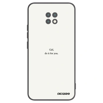 Picasee silikonowe czarne etui na Xiaomi Redmi Note 9T - Girl, do it for you