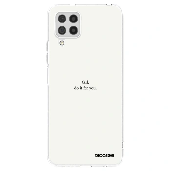 Picasee silikonowe przeźroczyste etui na Samsung Galaxy A22 A225F 4G - Girl, do it for you