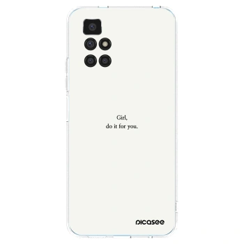 Picasee silikonowe przeźroczyste etui na Xiaomi Redmi 10 - Girl, do it for you
