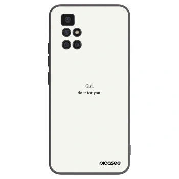 Picasee silikonowe czarne etui na Xiaomi Redmi 10 - Girl, do it for you