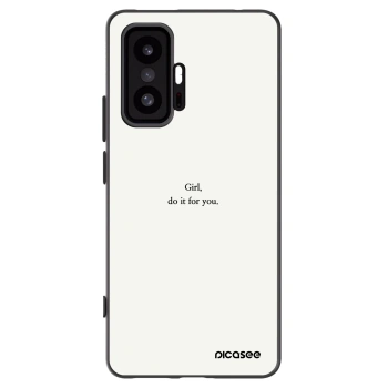 Picasee silikonowe czarne etui na Xiaomi 11T - Girl, do it for you