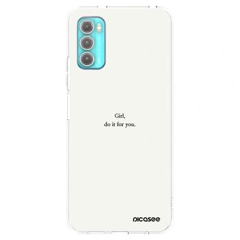 Picasee silikonowe przeźroczyste etui na Motorola Moto G60 - Girl, do it for you