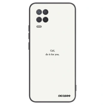 Picasee silikonowe czarne etui na Realme 8 5G - Girl, do it for you