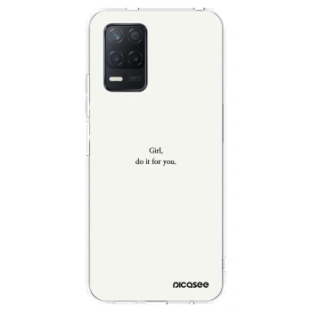 Picasee silikonowe przeźroczyste etui na Realme 8 5G - Girl, do it for you