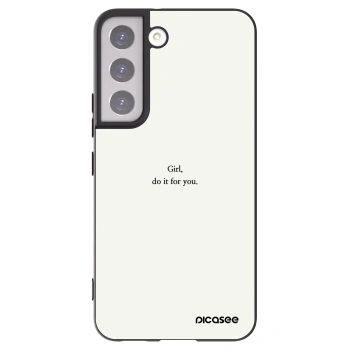 Picasee silikonowe czarne etui na Samsung Galaxy S22 5G - Girl, do it for you