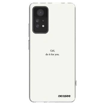 Picasee silikonowe przeźroczyste etui na Xiaomi Redmi Note 11 Pro 5G - Girl, do it for you