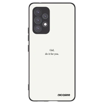 Picasee silikonowe czarne etui na Samsung Galaxy A53 5G A536 - Girl, do it for you
