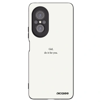 Picasee silikonowe czarne etui na Huawei Nova 9 SE - Girl, do it for you