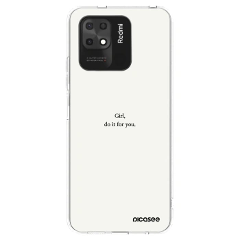 Picasee silikonowe przeźroczyste etui na Xiaomi Redmi 10C - Girl, do it for you