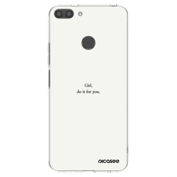 Picasee silikonowe przeźroczyste etui na Huawei P Smart - Girl, do it for you