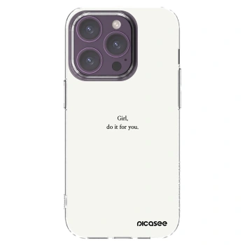 Picasee silikonowe przeźroczyste etui na Apple iPhone 14 Pro - Girl, do it for you