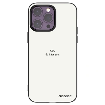 Picasee silikonowe czarne etui na Apple iPhone 14 Pro Max - Girl, do it for you
