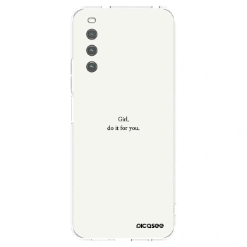 Picasee silikonowe przeźroczyste etui na Sony Xperia 10 IV 5G - Girl, do it for you