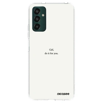 Picasee silikonowe przeźroczyste etui na Samsung Galaxy M13 M135F - Girl, do it for you