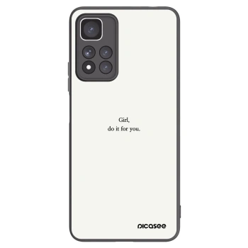 Picasee silikonowe czarne etui na Xiaomi Redmi Note 11 Pro+ 5G - Girl, do it for you