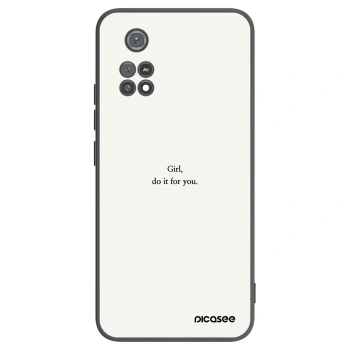 Picasee silikonowe czarne etui na Xiaomi Poco M4 Pro - Girl, do it for you