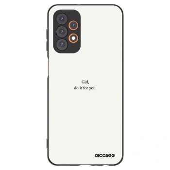 Picasee silikonowe czarne etui na Samsung Galaxy A23 A236B 5G - Girl, do it for you