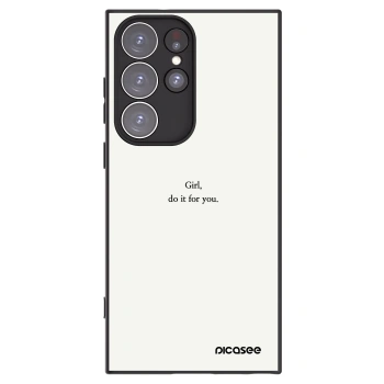 Picasee silikonowe czarne etui na Samsung Galaxy S23 Ultra 5G - Girl, do it for you