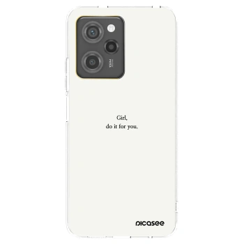 Picasee silikonowe przeźroczyste etui na Xiaomi Poco X5 Pro - Girl, do it for you