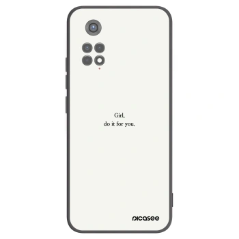 Picasee silikonowe czarne etui na Xiaomi Redmi Note 11S 5G - Girl, do it for you