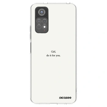 Picasee silikonowe przeźroczyste etui na Xiaomi Redmi Note 11S 5G - Girl, do it for you