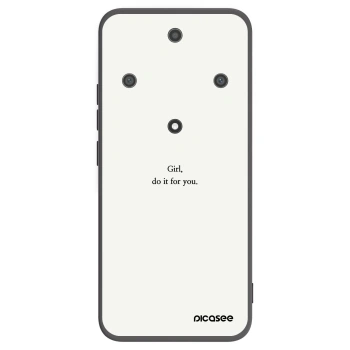 Picasee silikonowe czarne etui na Honor Magic5 Lite 5G - Girl, do it for you