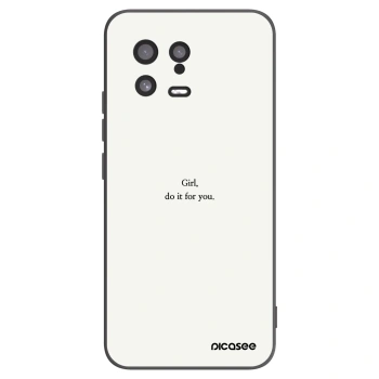Picasee silikonowe czarne etui na Xiaomi 13 - Girl, do it for you