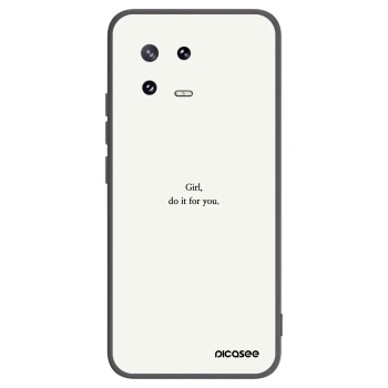 Picasee silikonowe czarne etui na Xiaomi 13 Pro - Girl, do it for you