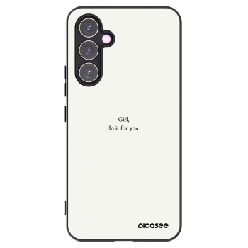Picasee silikonowe czarne etui na Samsung Galaxy A54 5G A546B - Girl, do it for you