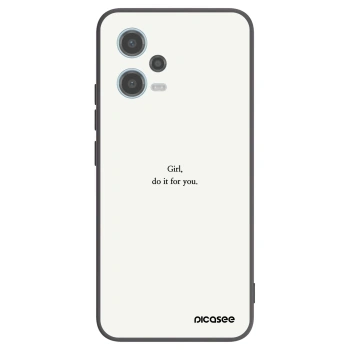 Picasee silikonowe czarne etui na Xiaomi Redmi Note 12 5G - Girl, do it for you