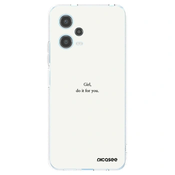 Picasee silikonowe przeźroczyste etui na Xiaomi Redmi Note 12 5G - Girl, do it for you