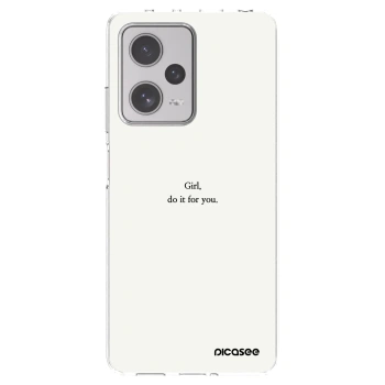 Picasee silikonowe przeźroczyste etui na Xiaomi Redmi Note 12 Pro+ 5G - Girl, do it for you