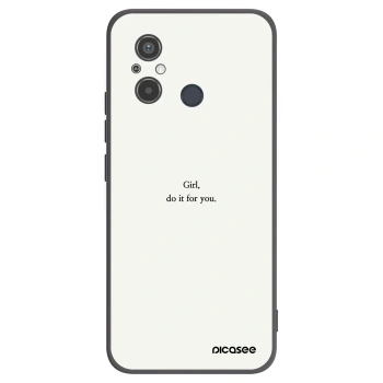 Picasee silikonowe czarne etui na Xiaomi Redmi 12C - Girl, do it for you