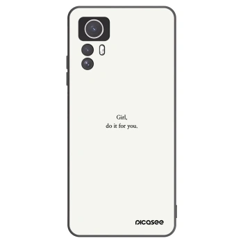 Picasee silikonowe czarne etui na Xiaomi Redmi Note 12S - Girl, do it for you