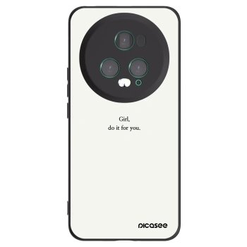 Picasee silikonowe czarne etui na Honor Magic5 Pro - Girl, do it for you