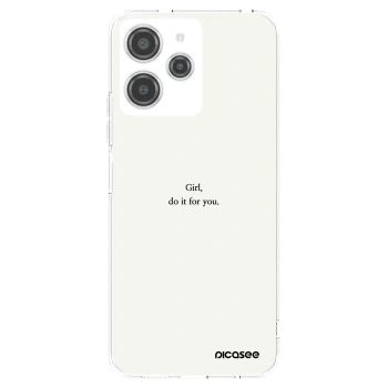 Picasee silikonowe przeźroczyste etui na Xiaomi Redmi 12 4G - Girl, do it for you