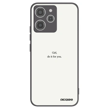 Picasee silikonowe czarne etui na Xiaomi Redmi 12 4G - Girl, do it for you