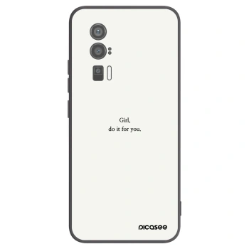 Picasee silikonowe czarne etui na Xiaomi Poco F5 Pro 5G - Girl, do it for you