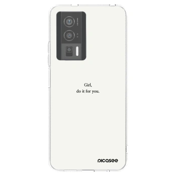Picasee silikonowe przeźroczyste etui na Xiaomi Poco F5 Pro 5G - Girl, do it for you