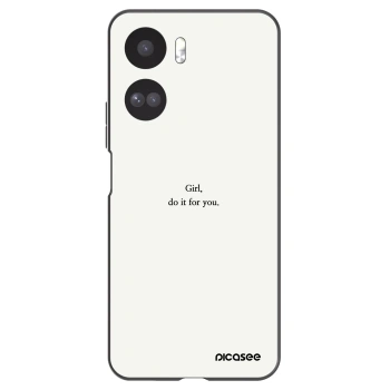 Picasee silikonowe czarne etui na Honor 90 Lite 5G - Girl, do it for you