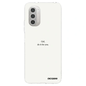 Picasee silikonowe przeźroczyste etui na Motorola Moto G51 - Girl, do it for you