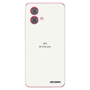 Picasee silikonowe przeźroczyste etui na Motorola Moto G84 5G - Girl, do it for you