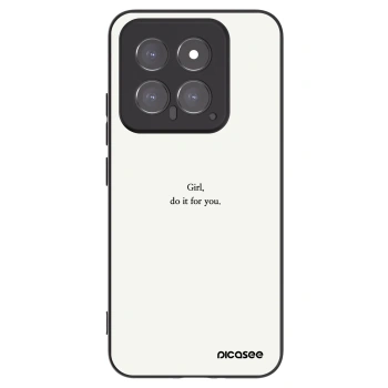 Picasee silikonowe czarne etui na Xiaomi 14 - Girl, do it for you